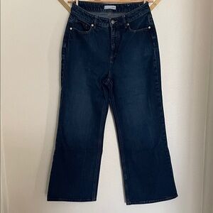 Loft Dark Wash Wide Leg Jeans